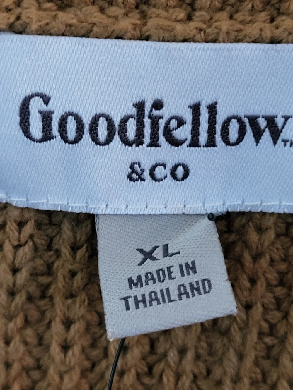 NWT Goodfellow & Co Brown Ribbed Shawl-Collar Cardigan - Size XL
